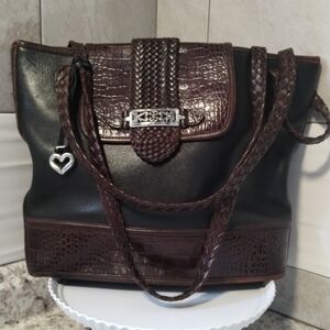 Brighton Vintage Large Bucket Style Shoulder Tote Bag